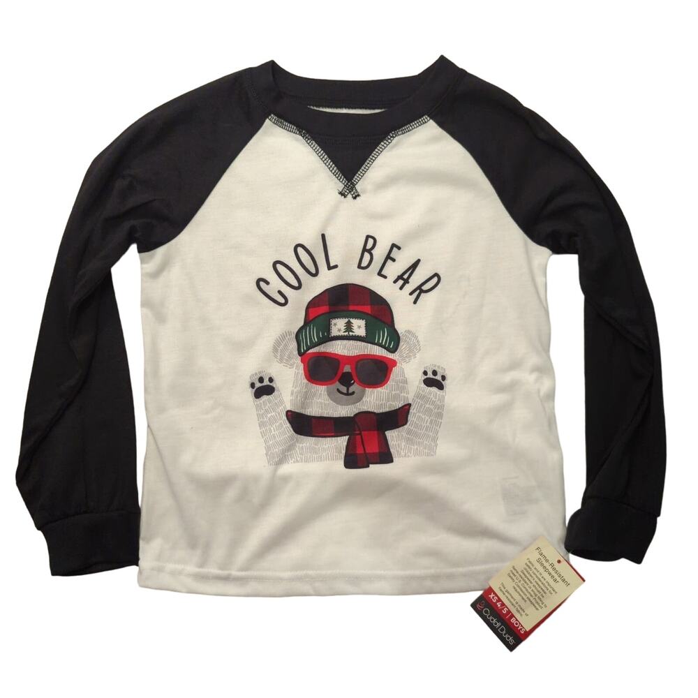 Jammies for Families Cool Bear Top, NWT, XS